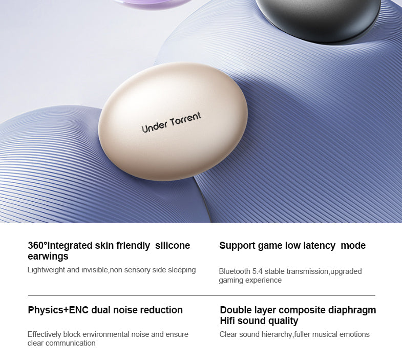 UnderTorrent  Sleep Earbuds  Serene 1 - Pressure-Free Side Sleeping