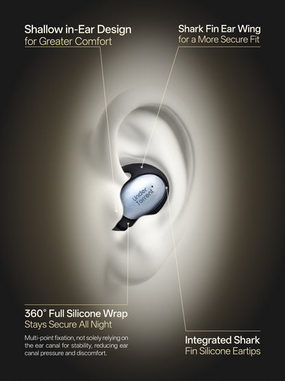 UnderTorrent  Sleep Earbuds  Serene 1 - Pressure-Free Side Sleeping